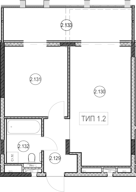 Студия, 27.2 м², 1/9 этаж, ЖК «ГК Сан Гарден Хотел&СПА»