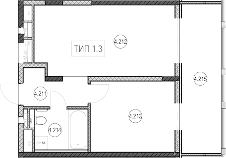 Студия, 26.2 м², 3/9 этаж, ЖК «ГК Сан Гарден Хотел&СПА»