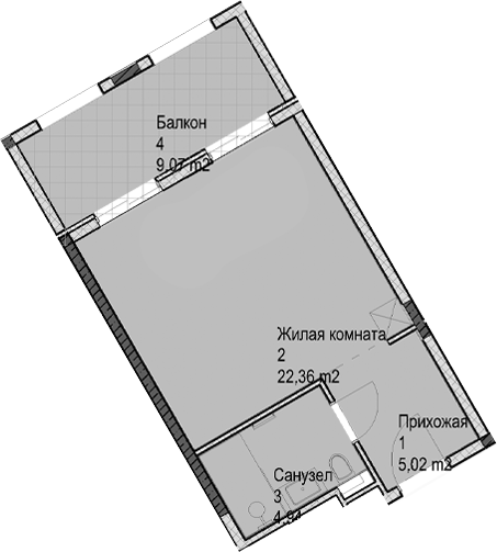 Студия, 32.3 м², 4/6 этаж, ЖК «Гостиничный комплекс Николай 1»
