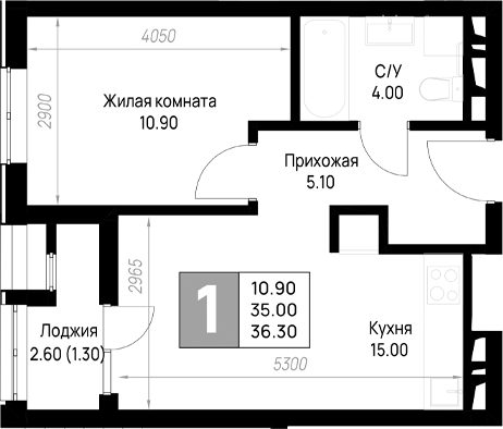 Продается 1-комн. квартира, 35 м²