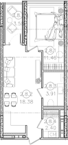 Продается 1-комн. квартира, 36.15 м²