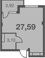 Студия, 24.67 м², 5/7 этаж, ЖК «Каравелла Португалии»