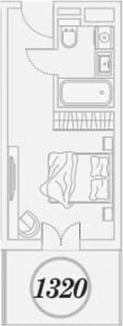 Студия, 27.2 м², 1/9 этаж, ЖК «ГК Сан Гарден Хотел&СПА»