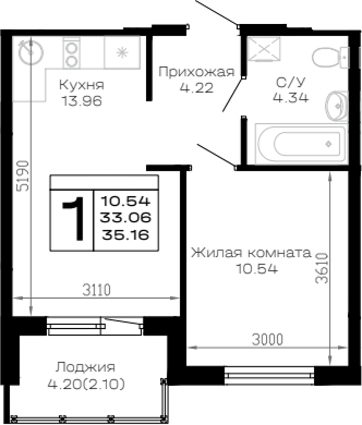 1-комн. Усадьба Гостагаевская