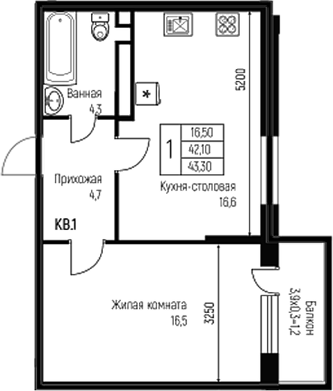 2-комн. Nova Vita