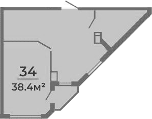 Объект, 38.4 м², 7/9 этаж, ЖК «Мореин»