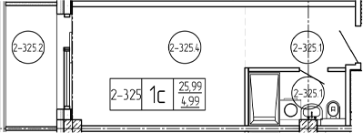 Студия, 25.99 м², 3/9 этаж, ЖК «Лучи»