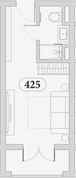 Студия, 25.7 м², 4/5 этаж, ЖК «Эден Ривьера»