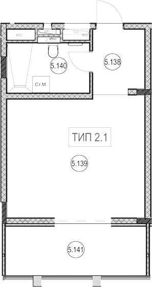 Студия, 30.8 м², 1/7 этаж, ЖК «ГК Сан Гарден Хотел&СПА»