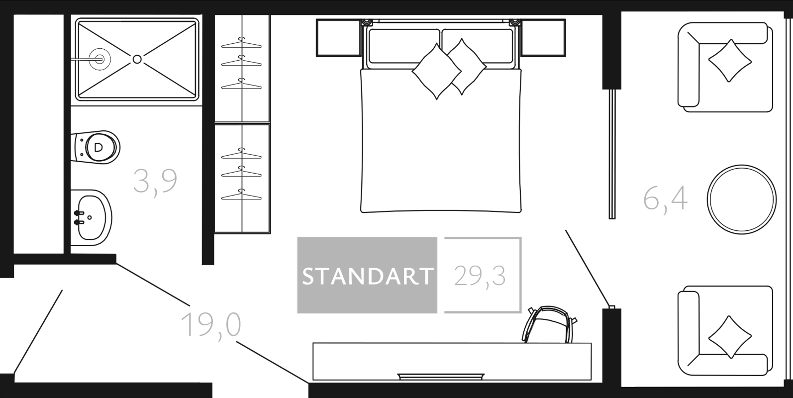 Студия, 22.9 м², 3/4 этаж, ЖК «Палаццо Де Агой»
