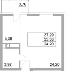Объект, 33.53 м², 8/8 этаж, ЖК «Времена года. Бэст Торг»