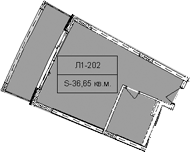 Объект, 36.65 м², 2/6 этаж, ЖК «Гостиничный комплекс Royal Beach Sochi»