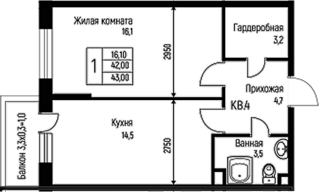 1-комн. Nova Vita