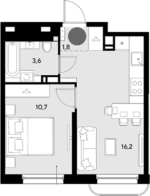 Продается 2-комн. квартира, 32.3 м²