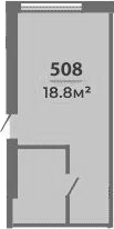 Объект, 18.8 м², 5/5 этаж, ЖК «Апартаментный комплекс Мореин»