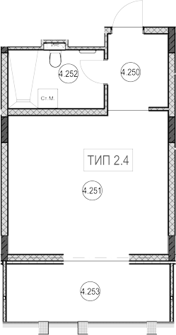 Студия, 30.8 м², 2/9 этаж, ЖК «ГК Сан Гарден Хотел&СПА»