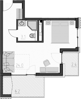 Продается 1-комн. квартира, 27.1 м²