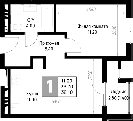 1-комн. На высоком берегу