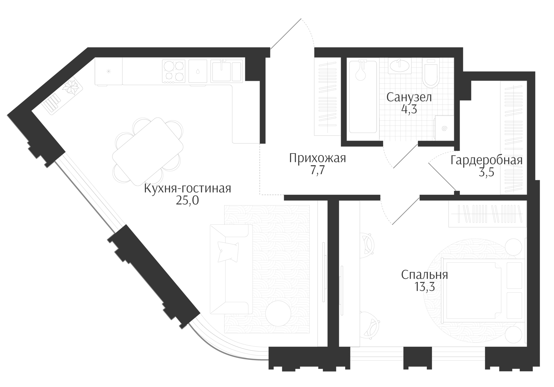 2-комн. Брют Резиденс