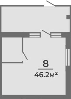 Объект, 46.2 м², 1/2 этаж, ЖК «Апартаментный комплекс Мореин»