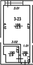 Продается 1-комн. квартира, 24.4 м²