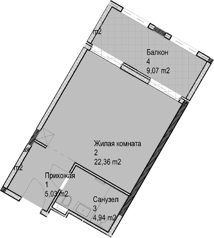 Студия, 32.3 м², 3/6 этаж, ЖК «Гостиничный комплекс Николай 1»