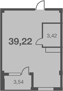Студия, 35.68 м², 2/7 этаж, ЖК «Каравелла Португалии»