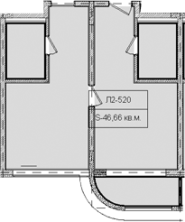 Объект, 46.66 м², 5/8 этаж, ЖК «Гостиничный комплекс Royal Beach Sochi»