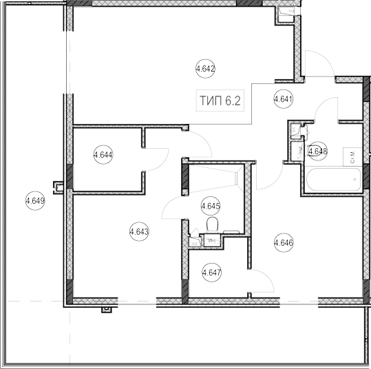 2-комн., 72.7 м², 6/9 этаж, ЖК «ГК Сан Гарден Хотел&СПА»