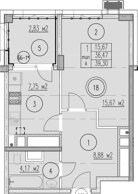 1-комн., 35.5 м², 3/10 этаж, ЖК «Agoy Park Residence by Lavicon»