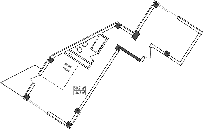 Объект, 46.7 м², 2/10 этаж, ЖК «Мармелад»