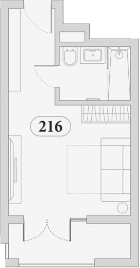 Студия, 30.3 м², 2/5 этаж, ЖК «Эден Ривьера»