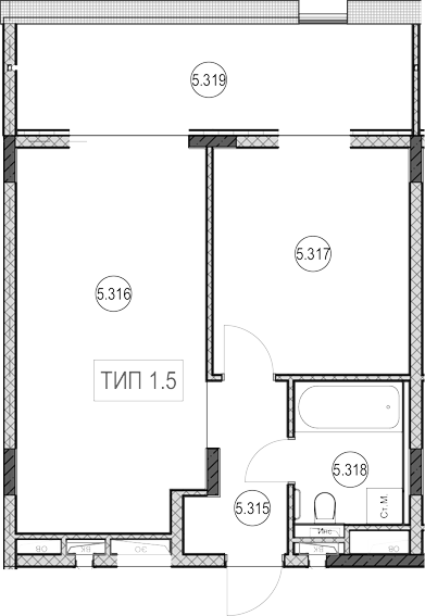 Продается 1-комн. квартира, 38.7 м²