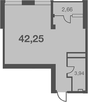 Студия, 39.59 м², 5/7 этаж, ЖК «Каравелла Португалии»