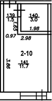 Студия, 16.2 м², 2/4 этаж, ЖК «The Manor»