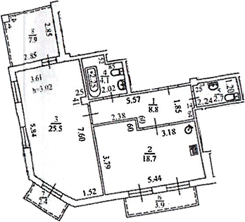 Продается 1-комн. квартира, 59.8 м²