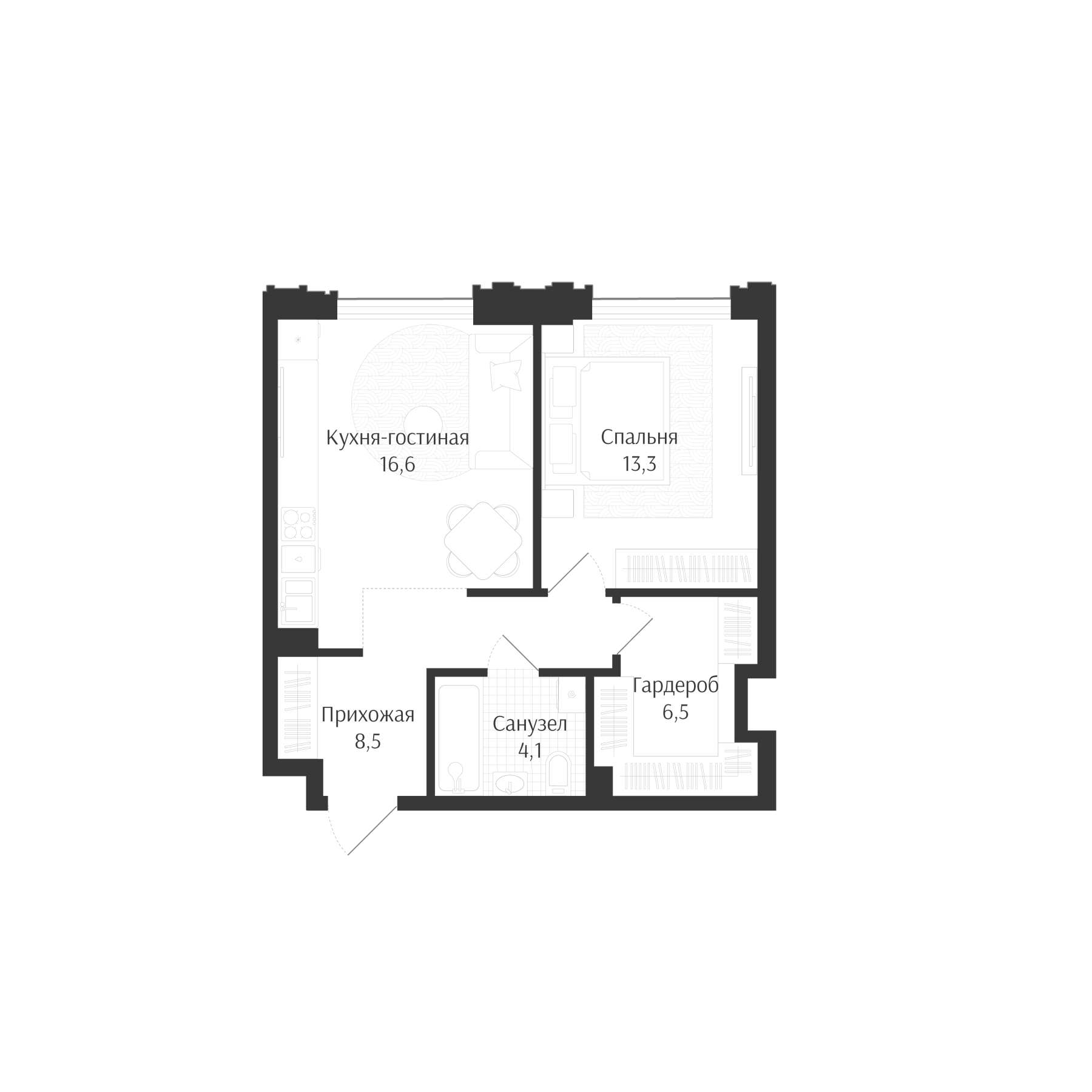 2-комн. Брют Резиденс