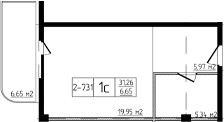 Студия, 31.26 м², 7/10 этаж, ЖК «Лучи»