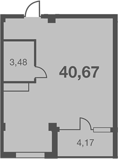 Студия, 36.5 м², 3/7 этаж, ЖК «Каравелла Португалии»