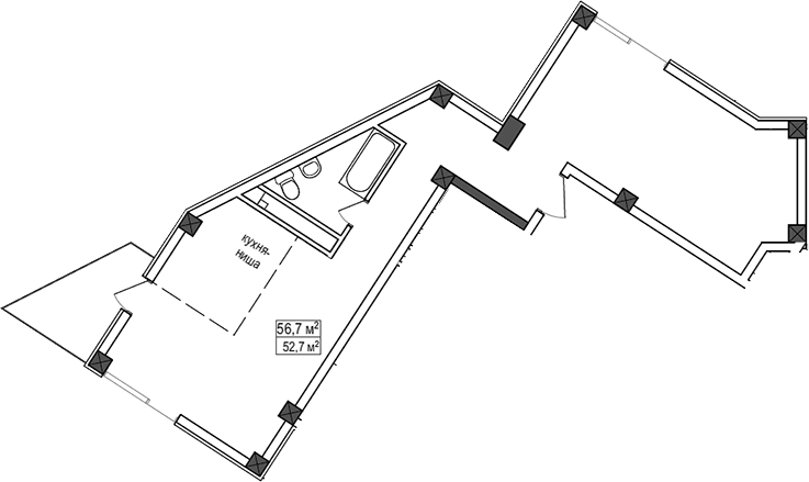 Объект, 52.7 м², 3/10 этаж, ЖК «Мармелад»
