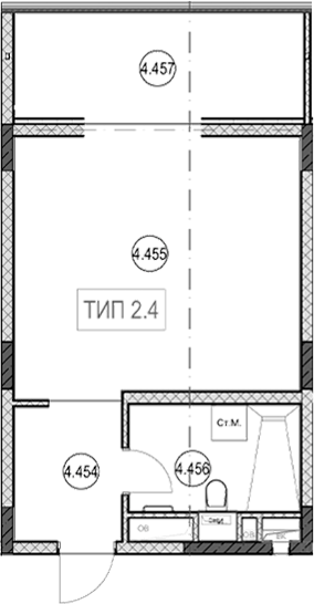 Студия, 30.8 м², 4/9 этаж, ЖК «ГК Сан Гарден Хотел&СПА»