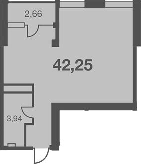 Студия, 39.59 м², 6/7 этаж, ЖК «Каравелла Португалии»