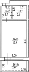 Студия, 17.2 м², 13/15 этаж, ЖК «Фрегат»