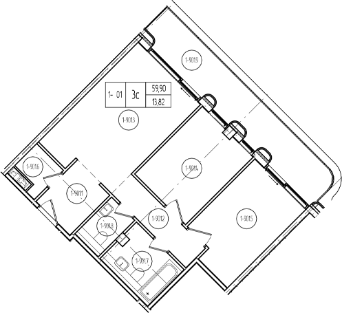 Продается 3-комн. квартира, 70 м²