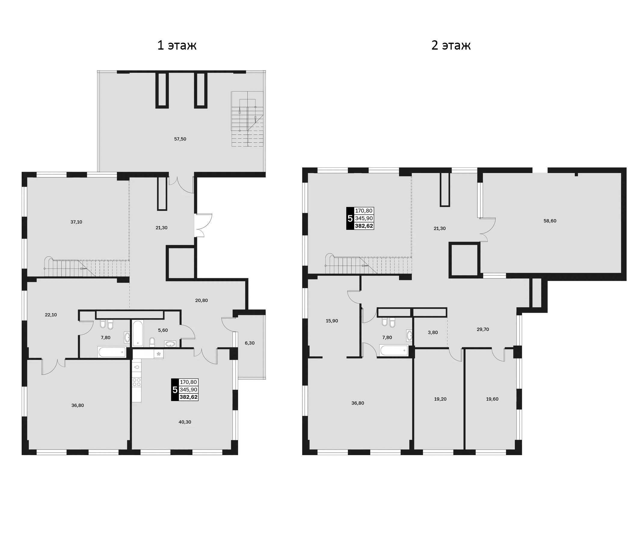 4+ комнаты, 345.9 м², 14/15 этаж, ЖК «Аксис Патриот»