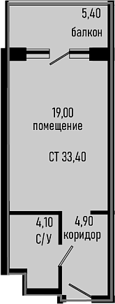Студия, 28 м², 8/8 этаж, ЖК «Курортный отель Алеан Селект Агой»