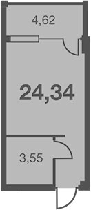 Студия, 19.72 м², 3/7 этаж, ЖК «Каравелла Португалии»