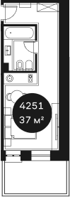 Продается 1-комн. квартира, 37.29 м²