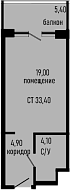 Студия, 28 м², 3/8 этаж, ЖК «Курортный отель Алеан Селект Агой»