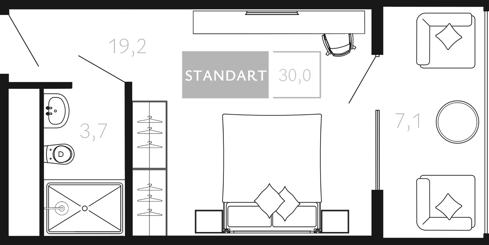 Студия, 22.9 м², 3/4 этаж, ЖК «Палаццо Де Агой»